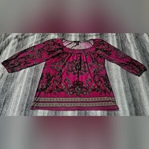Alfani Pink and Black Women's Top